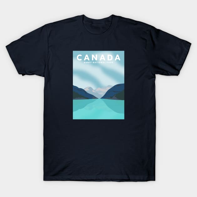 Banff National Park, Canada Travel Poster T-Shirt by lymancreativeco